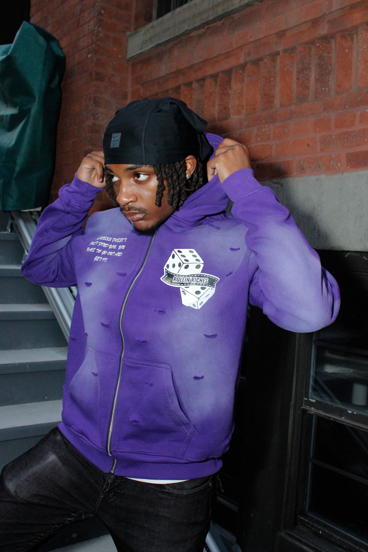Distressed Zip-Up